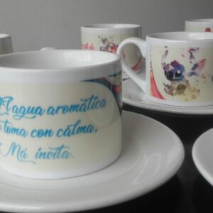 Tazas cortas de cerámica