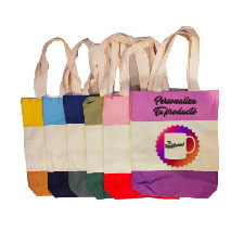 Bolsa de compras de colores personalizable
