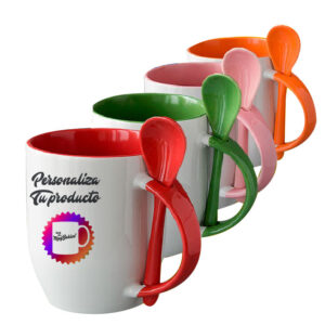 Jarro con cucharita y asa de color personalizado