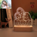 Lámpara decorativa acrílico ilusión 3D personalizada
